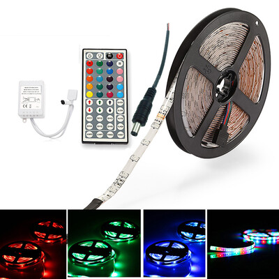 

ZDM 5M 24W RGB SMD2835 Waterproof LED Strip Light 24 44Key IR Controller Kit with Male DC Connector