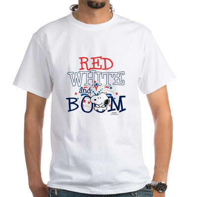 

CafePress - Snoopy - Red White & Boom - 100 Cotton T-Shirt White