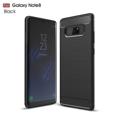 

Fivice Samsung Galaxy Note 8 case Luxury brushed carbon fiber TPU soft shell