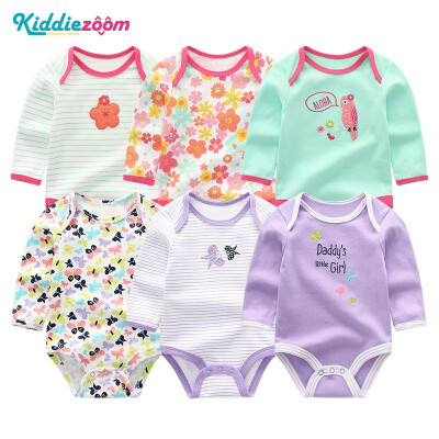 

6PCS Baby Girl Clothes Long Sleeve Bodysuits Newborn Baby Boy Clothes Cotton Babywear Girls Clothing Sets Bebe Unicorn Outwear