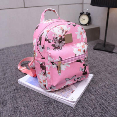 

USA Ladies Floral Backpack Travel Leather Handbag Rucksack Shoulder School Bag