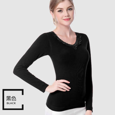 

New paragraph ladies backing cotton sweaters seamless thermal underwear female abdomen cashmere double warm long johns women