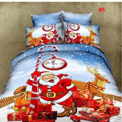 

Hot Cotton Bedding Set Merry Christmas New Year Cover Bed Sheet Pillowcases