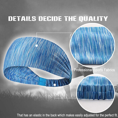 

Yoga Sport Athletic Workout Headband For Running Sports Travel Fitness Elastic Wicking Non Slip Lightweight Multi Style