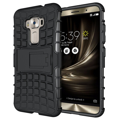 

Fivice Asus Zenfone 3 52 inch ZE520KL Case TPU anti-fall tire pattern back clip bracket phone case