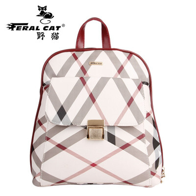 

FERAL CAT The first layer of leather Korean soft leather fashion wild leather backpack