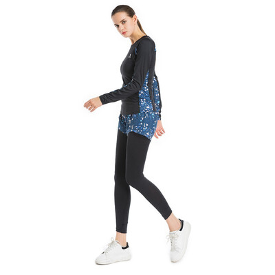 

sports outfit for women 4 Pieces Tracksuits Long Sleeve Zip up Hoodie Jacket Set Jogging bra