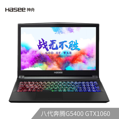 

Shenzhou HASEE Ares ZX7-G4G Intel Pentium G5400 GTX1060 6G alone 156-inch gaming laptop 8G 256G SSD IPS