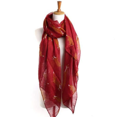 

OCK WomensLadies Fox Print Animal Long Shawls Scarves Wraps Scarf Pashmina