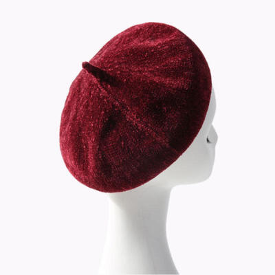 

4 Style Women Solid Wool Beret French Artist Warm Beanie Hat Winter Ski Cap New