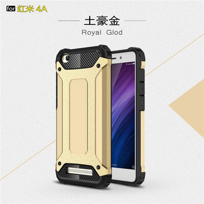 

Fivice Xiaomi Redmi 4A case Luxury Silicone Diamond Armor PC Hard Shell Phone Case