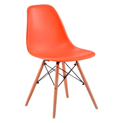 

Restaurant used plastic dining room chair with wood legs
