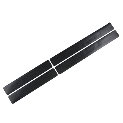 

4Pcs Universal 3D Car Threshold Carbon Fiber Sticker Door Plate Anti-Kicked Scratch Protection Car Sticker Strip Carbon Fiber Film
