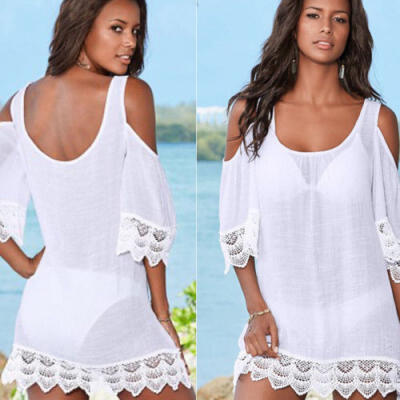 

Women Lace Crochet BathingSuit Bikini Swimwear Cover Up Beach Dress Sundress