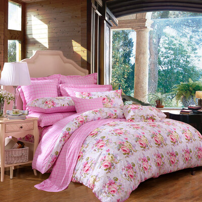 

FUANNA print cotton bed setbed kit duvet coverbedsheetpillowcase