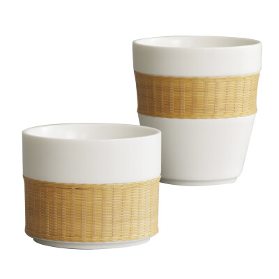 

Guibao Mark Cup Bamboo reported peace series rattan insulation creative simple coffee cups couple cups office milk cups sets