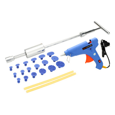 

Paintless Car Dent Repair Tool Kit Slide Hammer Puller Tabs 100-240V 100W Hot Melt Glue Gun with Glue Sticks US