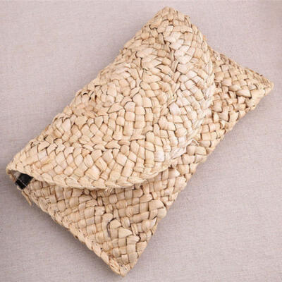 

Women Vetro Straw Knitted Clutch Braided Handbag Beach Messenger Long Purse Bag