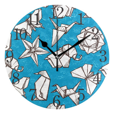 

Wall Clock Arabic Numerals Design Paper-Folding Round