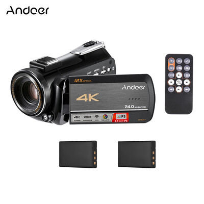 

Andoer AC5 4K UHD 24MP Digital Video Camera Camcorder Recorder DV 31 Inch IPS Touchscreen 12X Optical Zoom Time-Lapse Face Detect