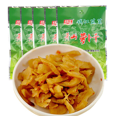 

Qianjiang Xiaoshan radish dried mustard pickles pickles under the food 60g bag 5 5 even package 300g bag