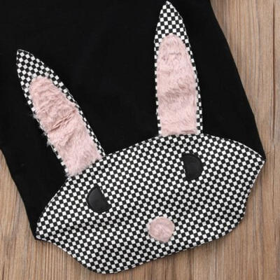 

Pretty Toddler Kid Baby Girl Cute Short Sleeve Rabbit Dress Home Clothes Summer