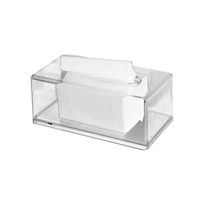 

UpperX Acrylic Clear Tissue Box Cover Rectangular Napkin Car Office Paper Holder Case
