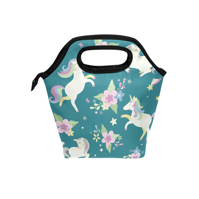 

Lunch Bag Tote Bag White Unicorn Travel Picnic Organizer Lunch Holder Handbags Lunch Bag Box for Office