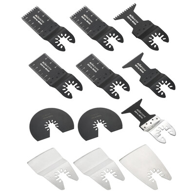

KKmoon 12pcs Oscillating Saw Blade Quick Release Kit Multi Tool Saw Blades for Dremel Fein Multimaster Makita Bosch Rockwell Sonic