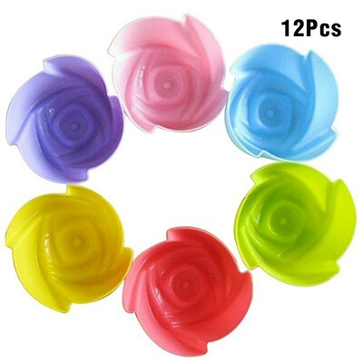 

12Pcs 7cm DIY Chocolate Cake Puff Mold Egg Tart Mould Muffin Cups Jelly Pudding Mold Home Baking Tool Cake Decor