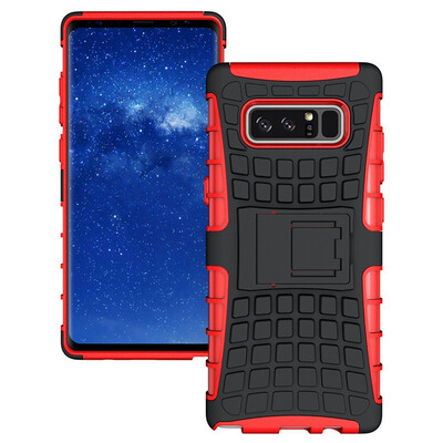 

Fivice Samsung Note 8 Case TPU anti-fall tire pattern back clip bracket phone case