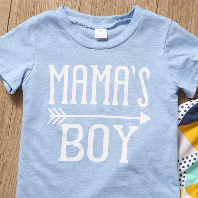 

Newborn Infant Baby Kid Mamas Boy T-shirt Long Pants Outfits Clothes Playsuit C