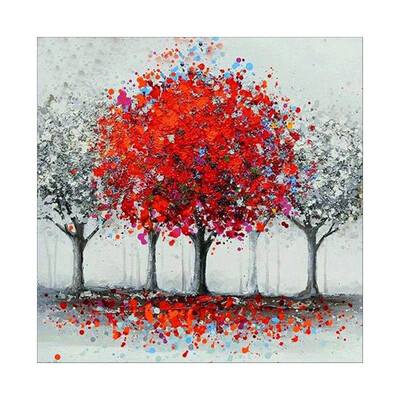 

UpperX 100 Full DIY 5D Diamond Painting Red Tree Cross Stitch Diamond Embroidery Patterns rhinestones Diamond Mosaic