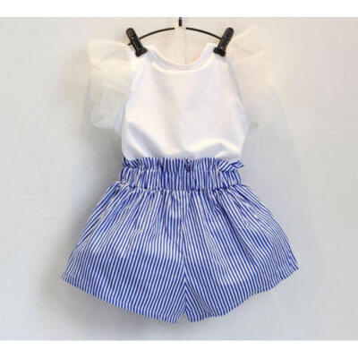 

2PCS Toddler Kids Baby Girls Summer Clothes T-shirt TopsShorts Pants Outfit Set