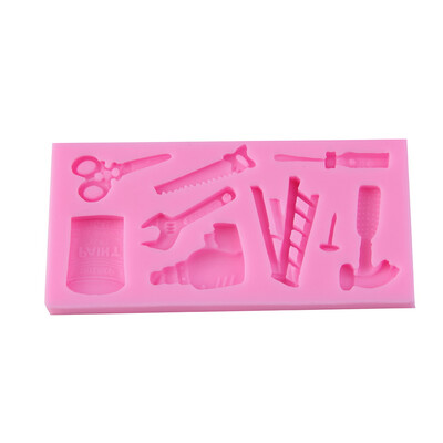 

Shear Hammer Drill 3D Chocolate Candy Cake Silicone Fondant Lace Mold Mould