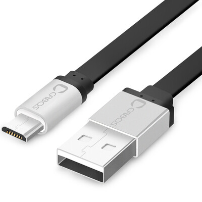 

Ferguson cabos F00501 Andrews smartphone data cable microusb charger line general data flat line 1M silver head black line