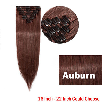 

Clip in 100 Real Human Hair Extensions Full Head Hair Extensions Remy Human Hair Silky Straight 8 Pieces