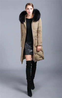 

High-end fashion womens thick coat loose shape cool personality design down jacket