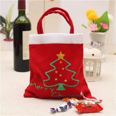 

Creative Christmas Tree Pattern Santa Claus Candy Bag Handbag Home Party Decoration Gift Bag Christmas Supplie Free Shipping