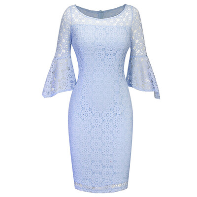 

Bell Sleeve Lace Mini Bodycon Dress