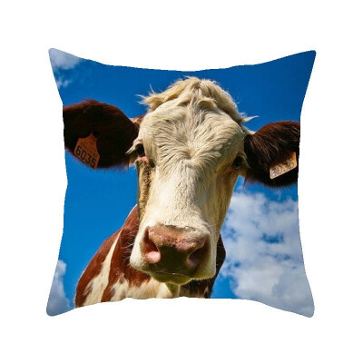 

45cm45cm Super clear Farm wind cow pattern super soft throw pillow covers couch cushion covers decorative pillows