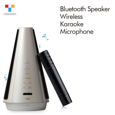 

TOSING T08 Wireless Karaoke Microphone Blue tooth Speaker Separately Designed 3D Stereo 20W Audio for Meetings&Small Meetings