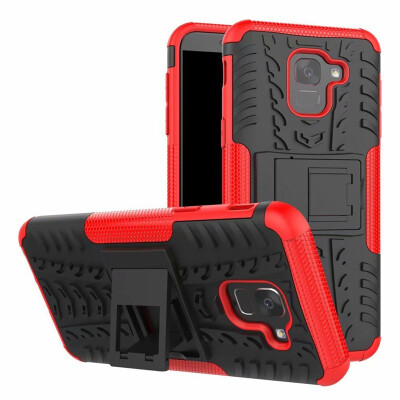 

Fivice Samsung J6 2018UKOn 6 Case TPU anti-fall tire pattern back clip bracket phone case