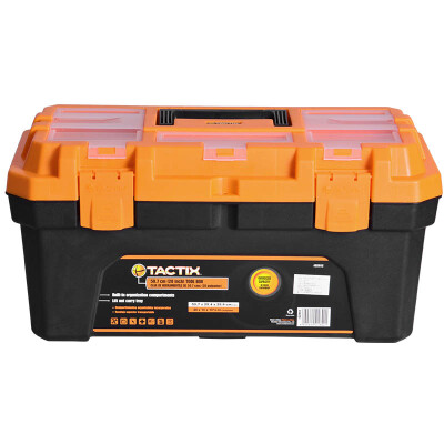 

Tactix) 320112 Toolbox 50.7cm (20 ".) Large Plastic Household Toolbox Box Tool Storage Box Double Hardware Toolbox