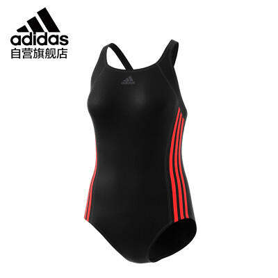 

Adidas adidas ladies swimsuit fashion classic slim slimming technology fabric high elastic chlorine-resistant three-bar design DN9006 bright red A2XL