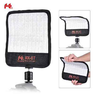 

FalconEyes RX-8T 16W Mini LED Light Dimmable 5600K CRI94 Flexible Cloth On-camera Lamp Daylight Splashproof for Video Studio Photo