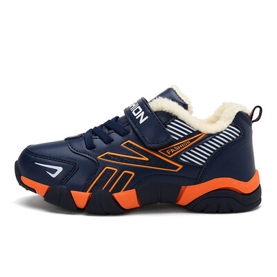 

2018 Winter Warm Non-slip Kids Sneakers Boys Running Shoes Outdoor Children Snow Shoes Rubber Sport Walking Run Shoes Boys 27-39