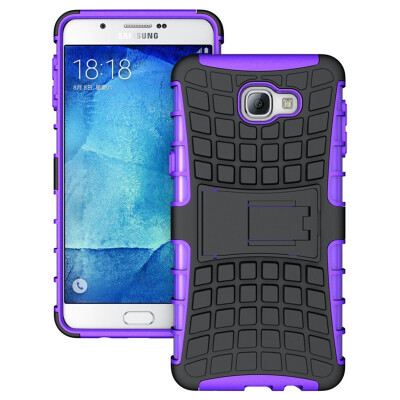 

Fivice Samsung A9 Case TPU anti-fall tire pattern back clip bracket phone case