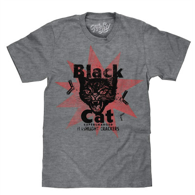 

Black Cat Fireworks T-Shirt - Flashlight Crackers Black Cat Shirt