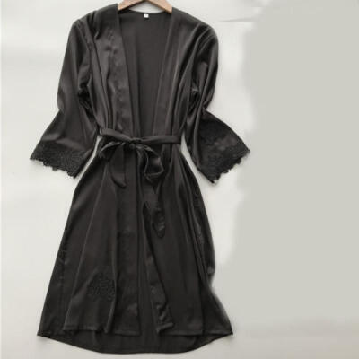 

Sexy Lingerie Women Silk Lace Robe Dress Nightdress Sleepwear Kimono Pyjamas Set